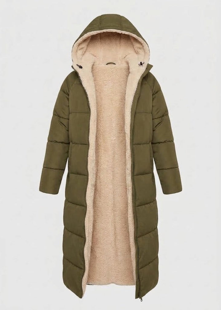 Anastasia | Women’s Hooded Sherpa Lined Long Puffer Coat
