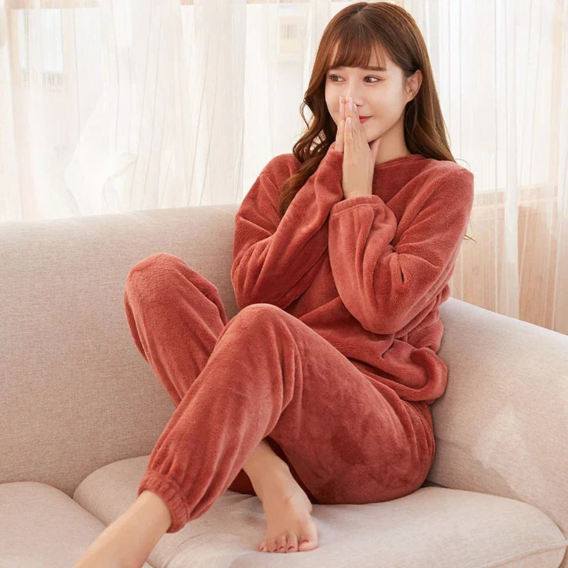 Reagan | Women’s Fleece Pajamas Loungewear Set