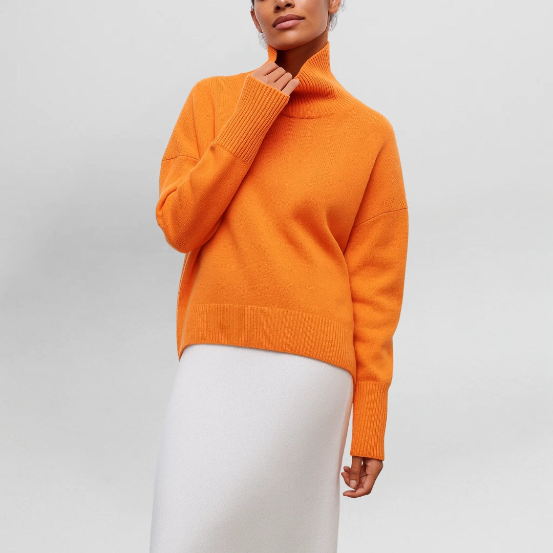 Isadora | Women's Oversized Turtleneck Poncho Sweater