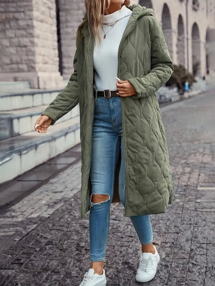 Ottoline | Women’s Long Hooded Quilted Coat