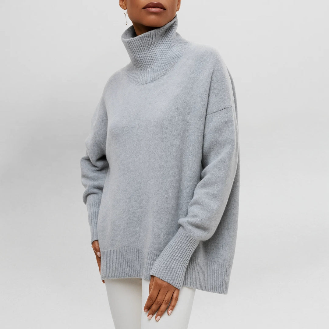 Isadora | Women's Oversized Turtleneck Poncho Sweater