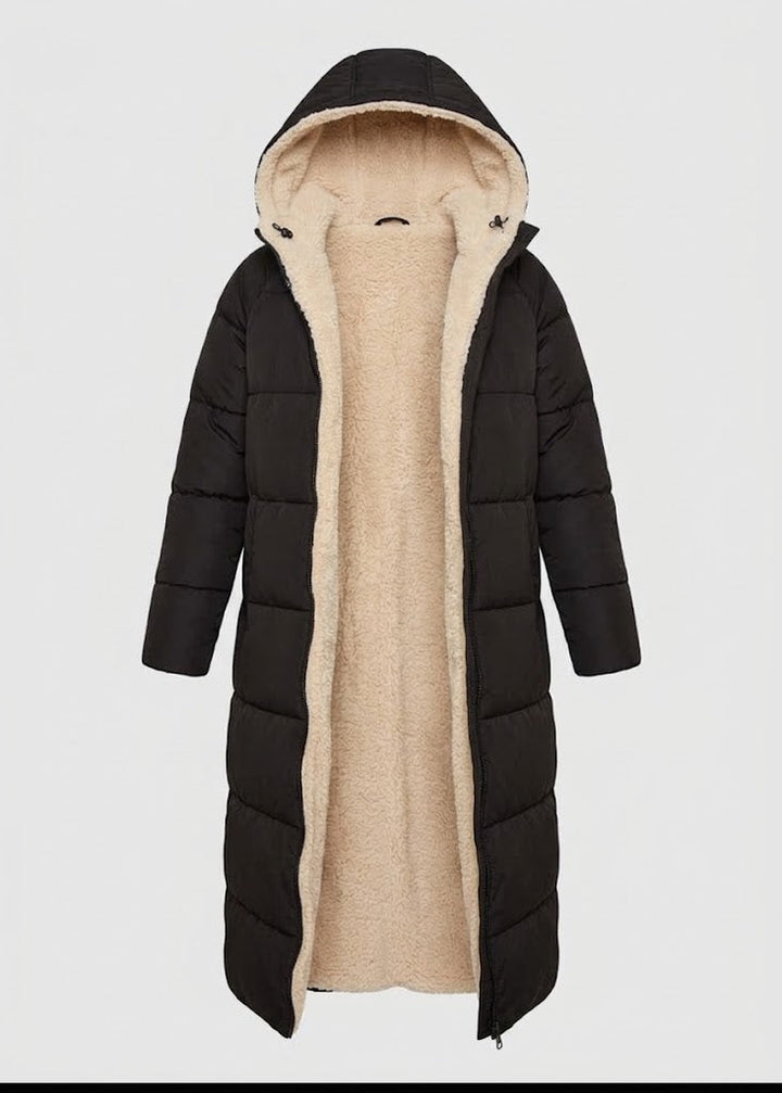 Anastasia | Women’s Hooded Sherpa Lined Long Puffer Coat
