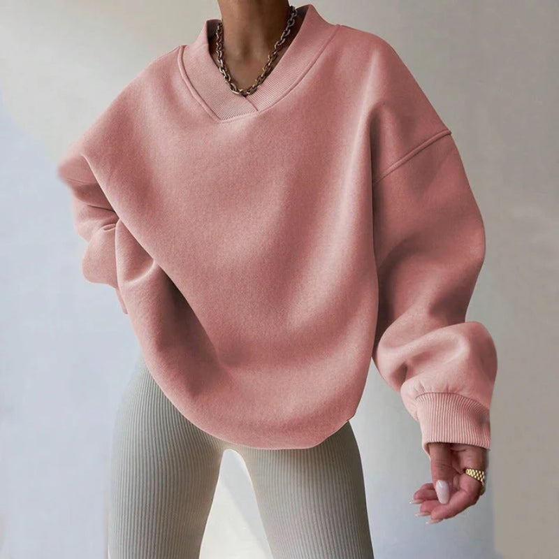 Imelda | Women’s Oversized V Neck Sweatshirt