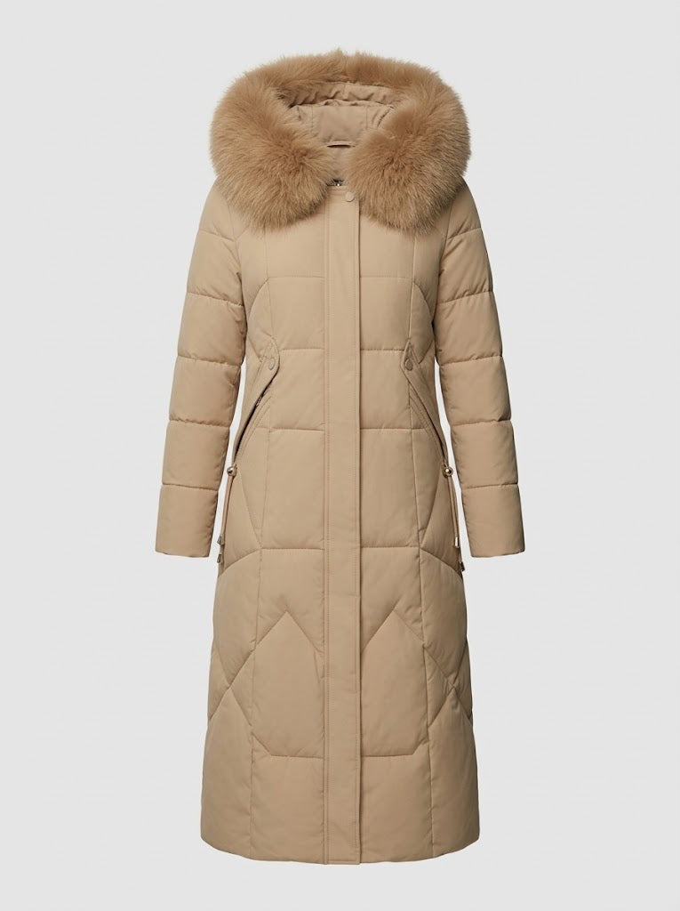 Evangeline | Women’s Faux Fur Hooded Long Puffer Coat