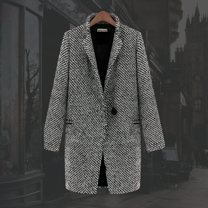 Theodora | Women’s Single Breasted Overcoat with Notch Lapels