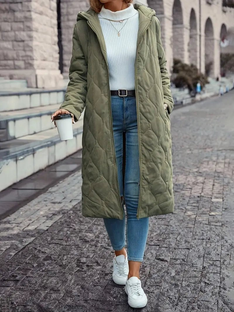 Ottoline | Women’s Long Hooded Quilted Coat