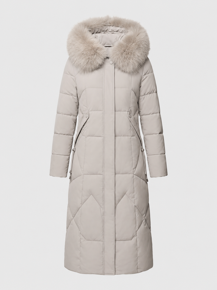 Evangeline | Women’s Faux Fur Hooded Long Puffer Coat