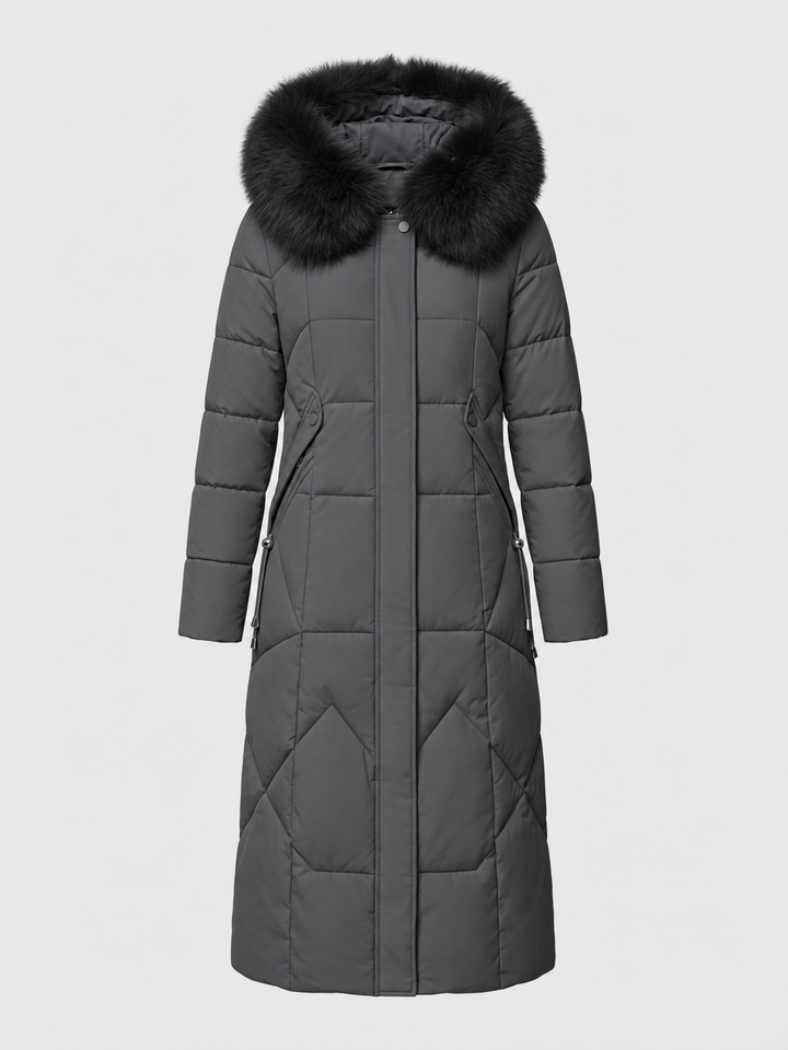 Evangeline | Women’s Faux Fur Hooded Long Puffer Coat