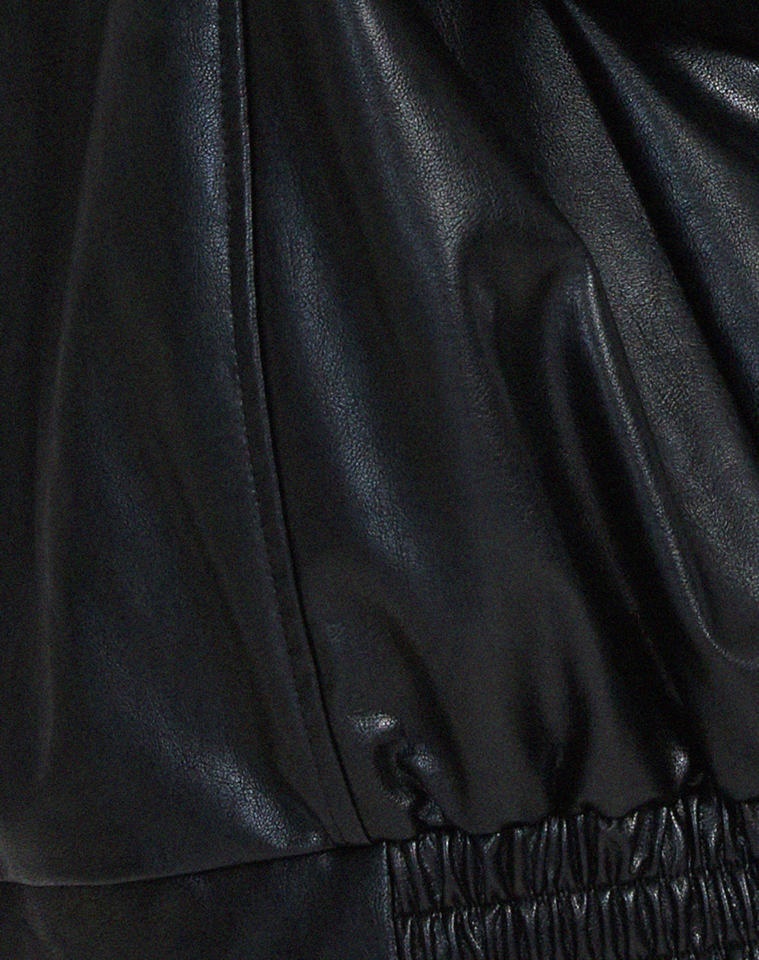 Ruby | Women's Oversized Faux Leather Zip-Up Bomber Jacket