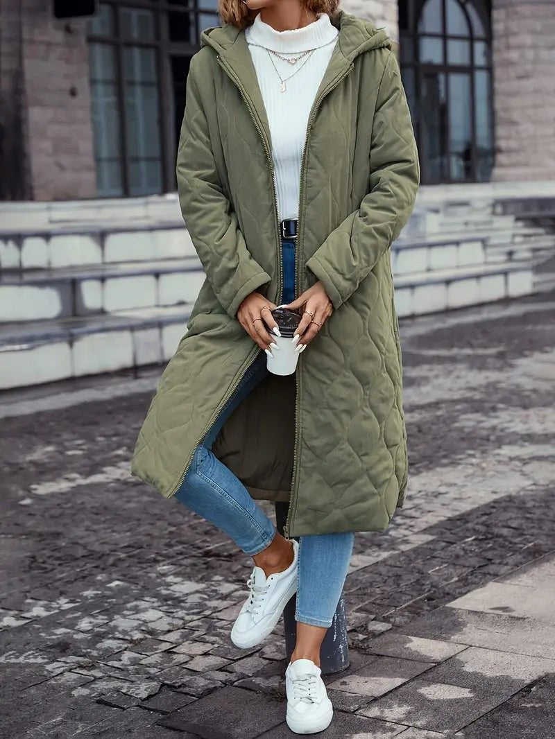 Ottoline | Women’s Long Hooded Quilted Coat