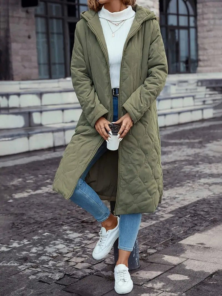 Ottoline | Women’s Long Hooded Quilted Coat