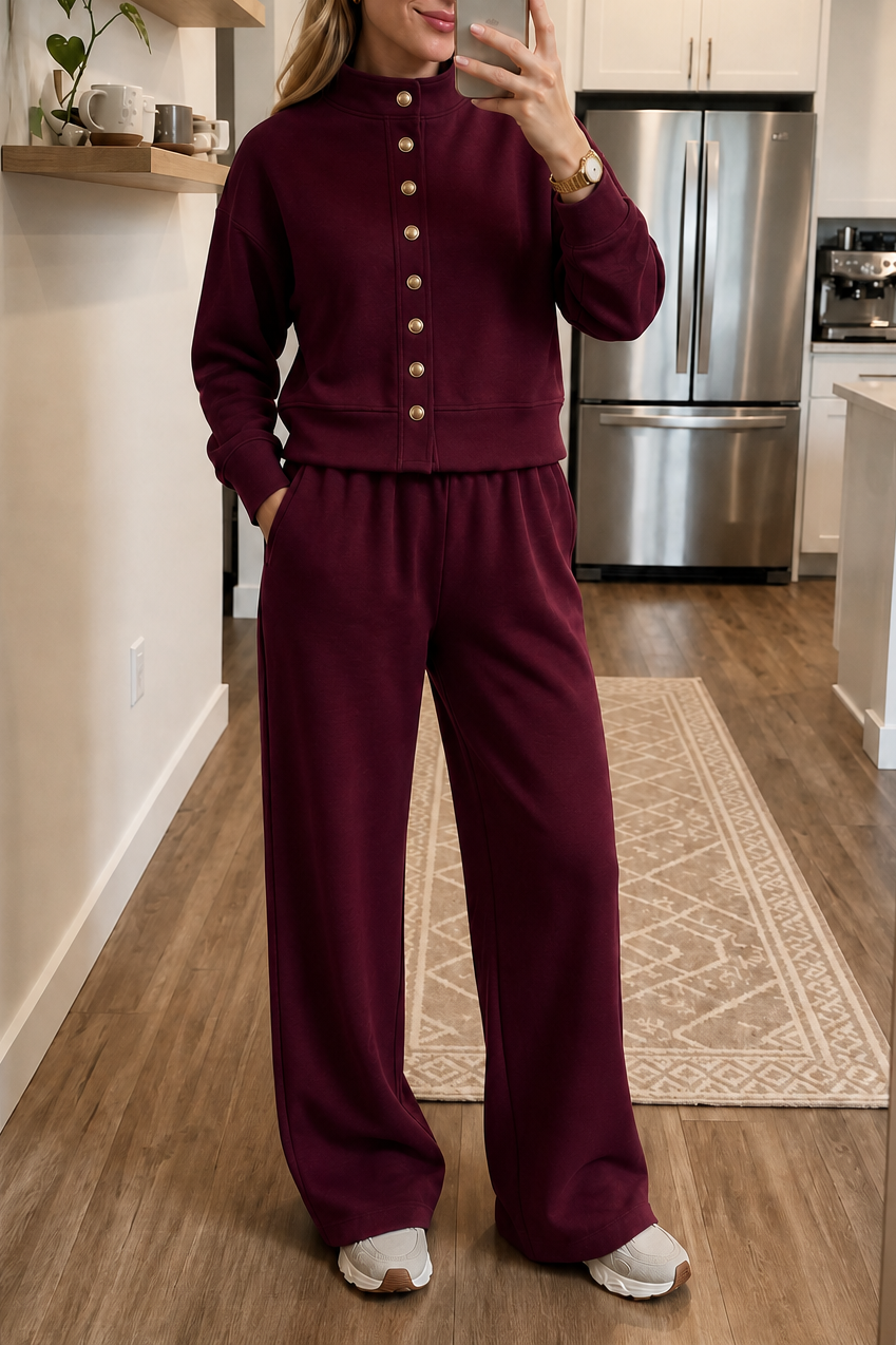 Perrine | Women’s Button Up Cardigan Lounge Set
