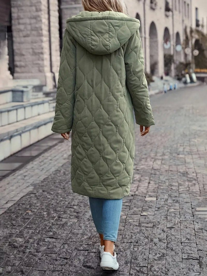 Ottoline | Women’s Long Hooded Quilted Coat