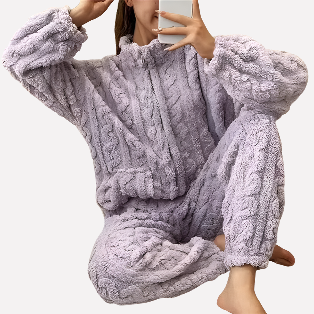 Blakely | Women’s Fleece Loungewear Set Pajamas