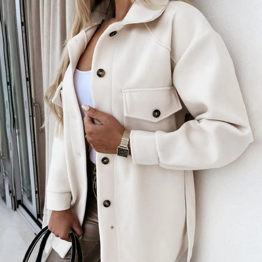Tahlia | Women's Oversized Button-Front Shacket Jacket