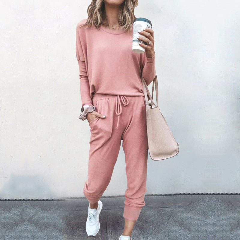 Alexis | Women’s Loungewear Set with Long Sleeve Top and Jogger Pants