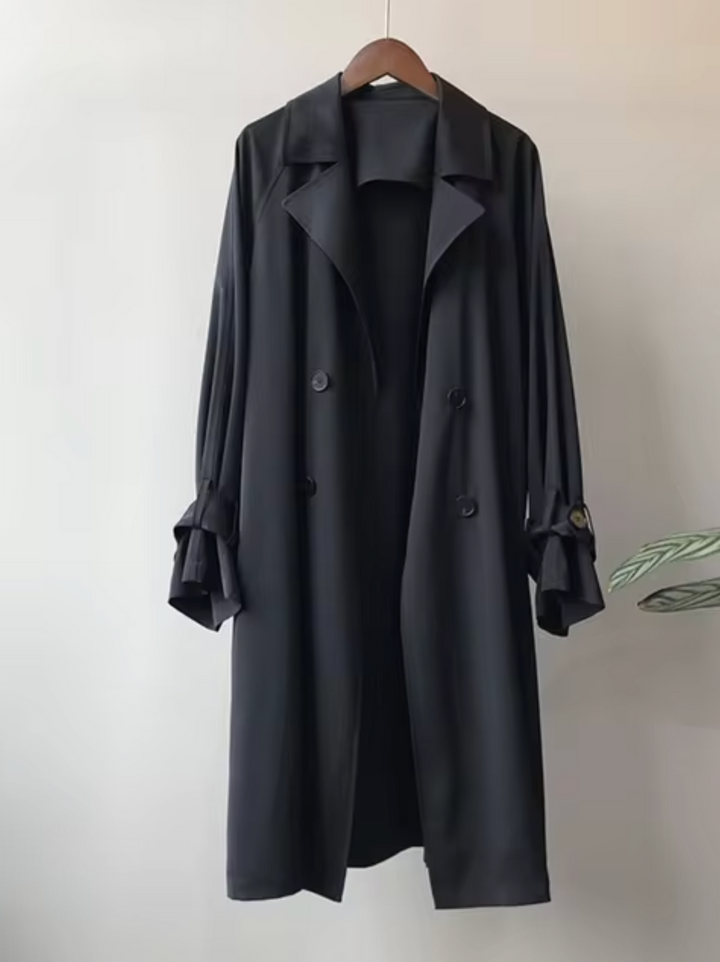 Odessa | Women's Double-Breasted Trench Coat with Buckled Cuffs