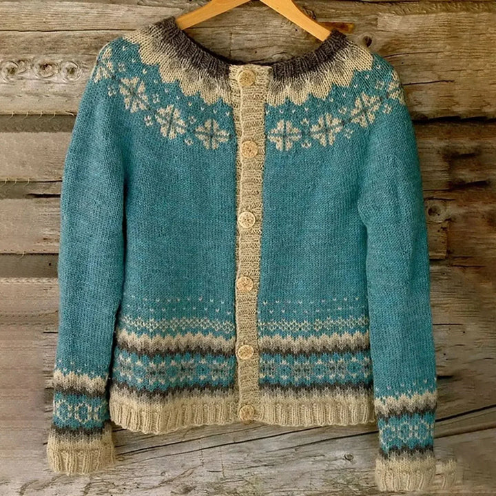Wilhelmina | Women's Fair Isle Button Cardigan Sweater