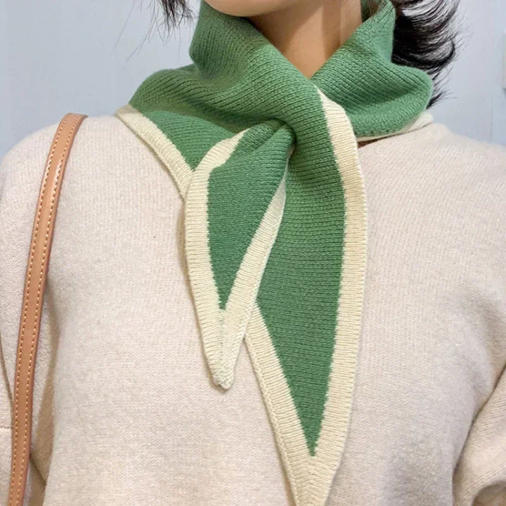 Juniper | Women’s Triangle Knit Neck Scarf with Contrast Trim