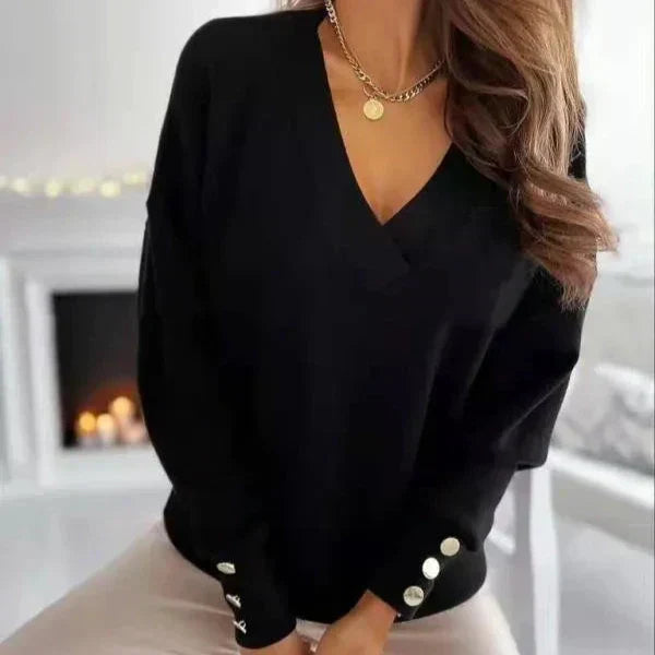 Viola | Women’s Oversized Deep V Neck Sweater