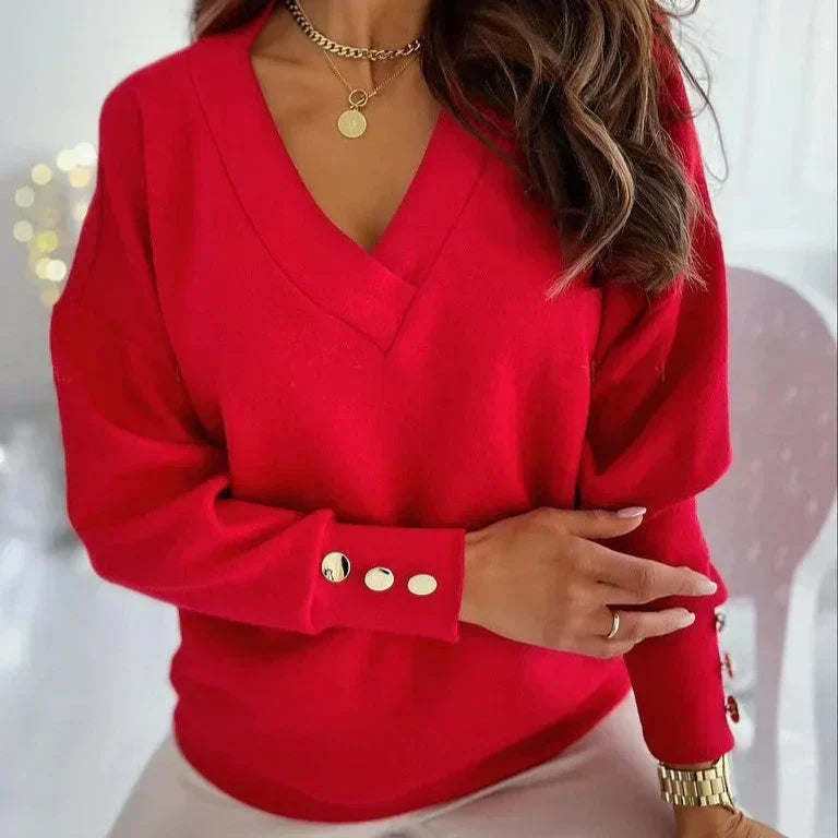 Viola | Women’s Oversized Deep V Neck Sweater