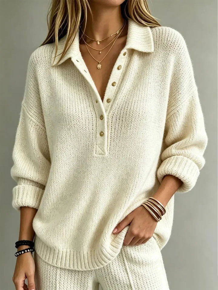 Ilse | Women’s Oversized Knit Polo Sweater