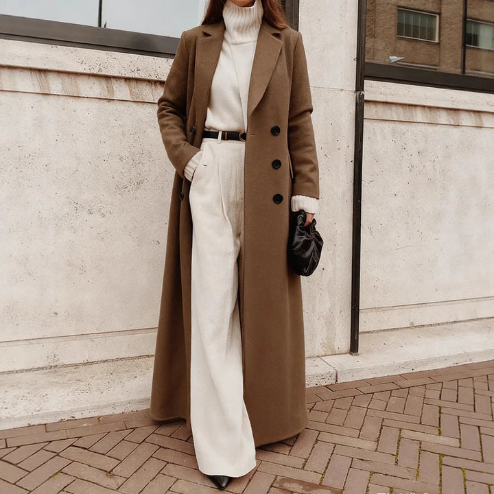 Elspeth | Women’s Double Breasted Long Coat