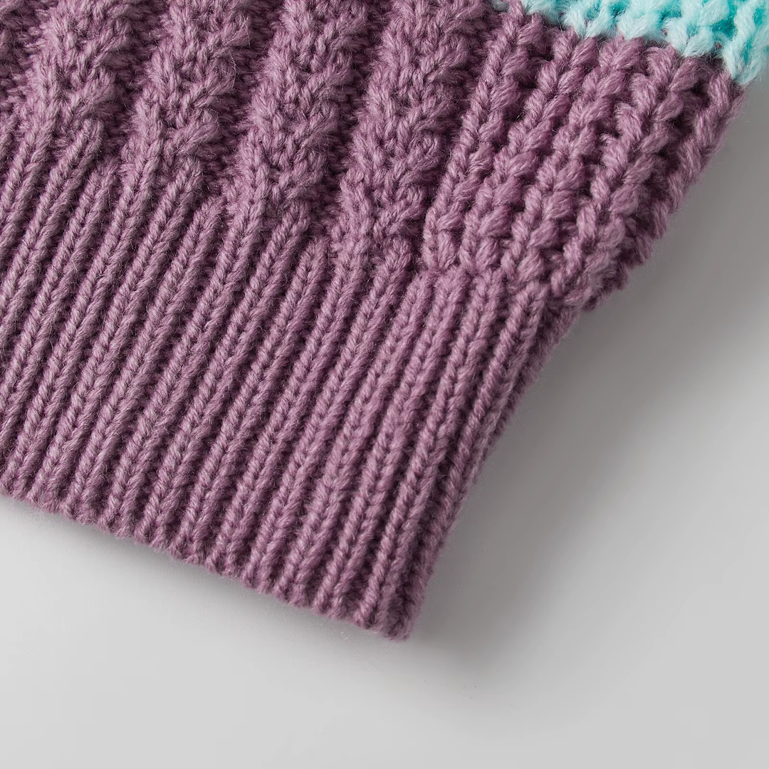 Wilhelmina | Women's Multicolor Striped Cable Knit Sweater