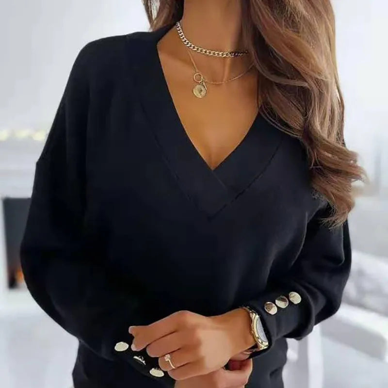 Viola | Women’s Oversized Deep V Neck Sweater
