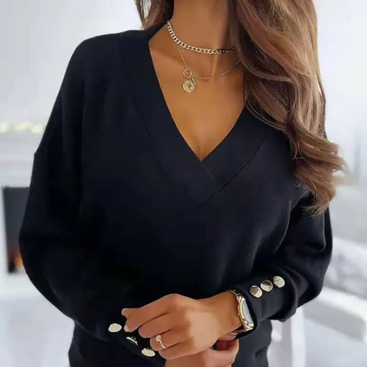 Viola | Women’s Oversized Deep V Neck Sweater