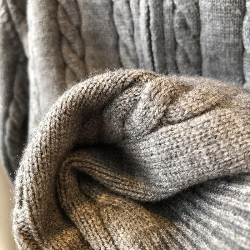 Liesel | Women’s Cropped Cable Knit Quarter Zip Sweater