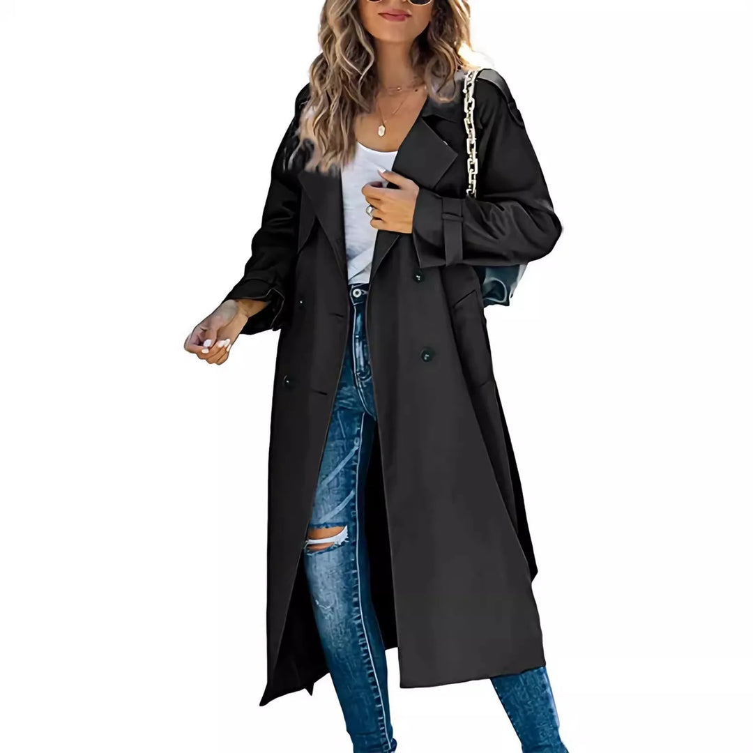 Annika | Women’s Long Double Breasted Trench Coat