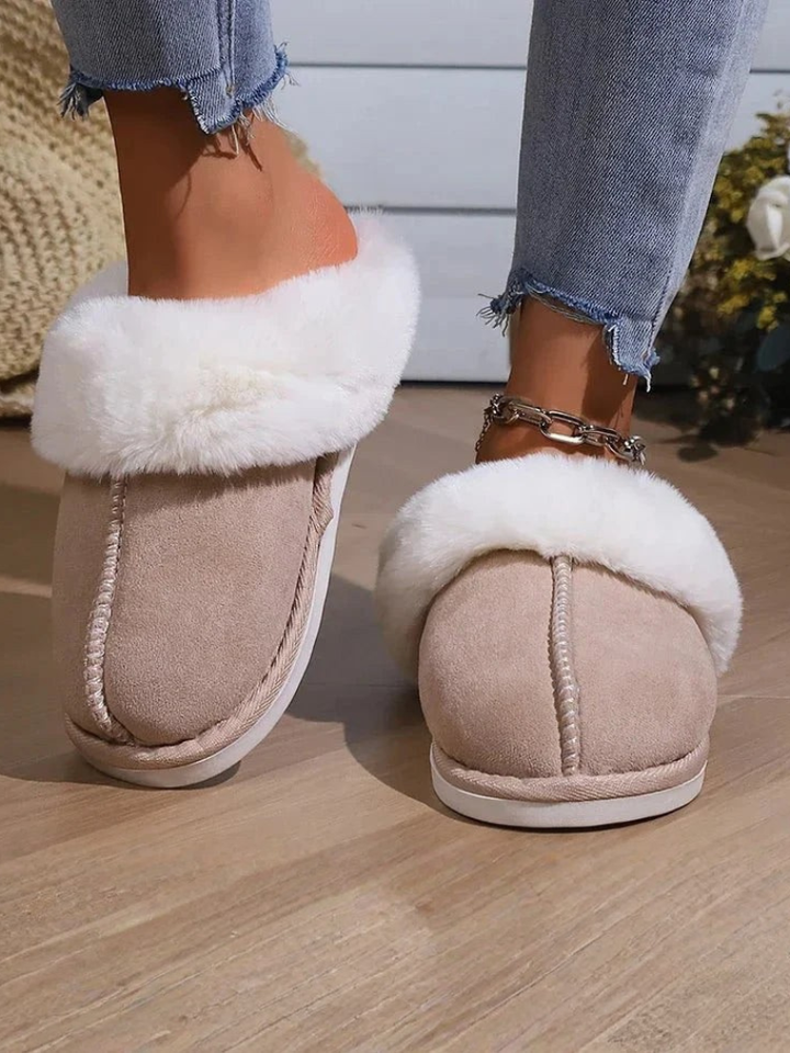 Hazel | Women’s Fluffy Slip On House Slippers for Winter