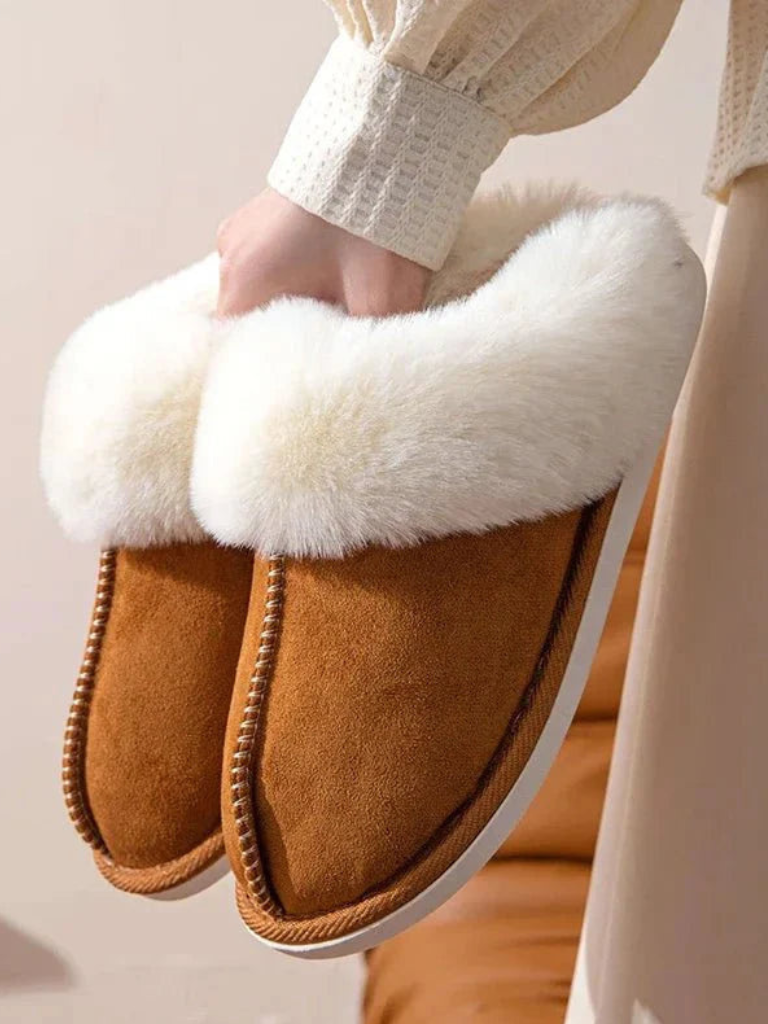 Hazel | Women’s Fluffy Slip On House Slippers for Winter