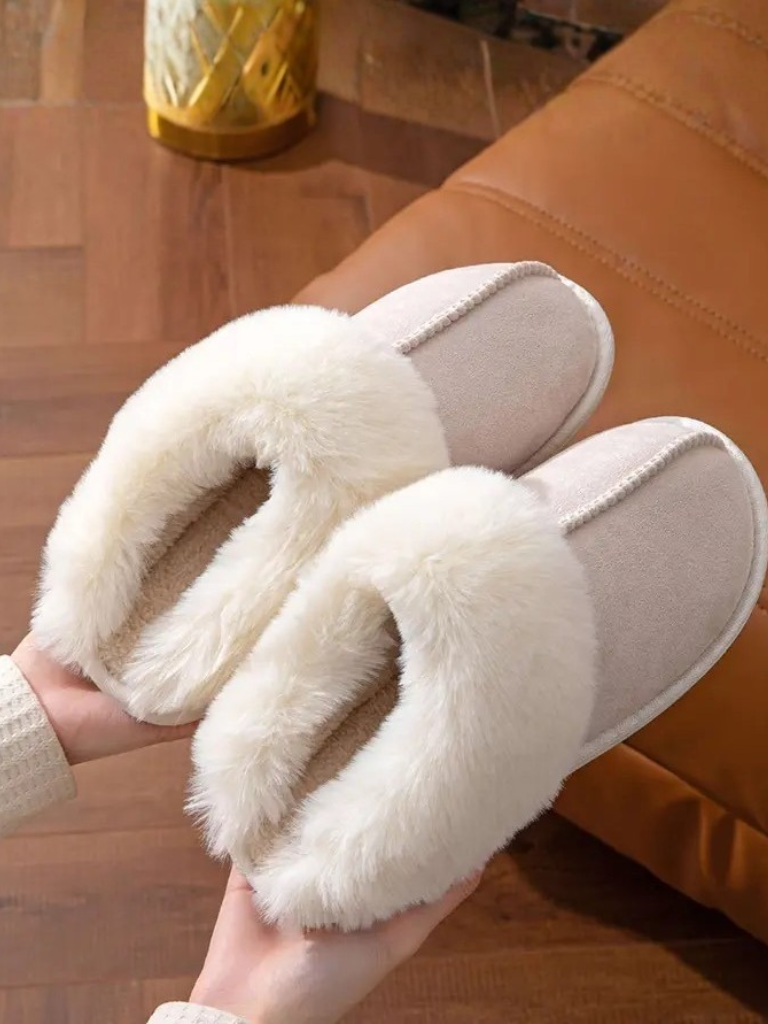Hazel | Women’s Fluffy Slip On House Slippers for Winter