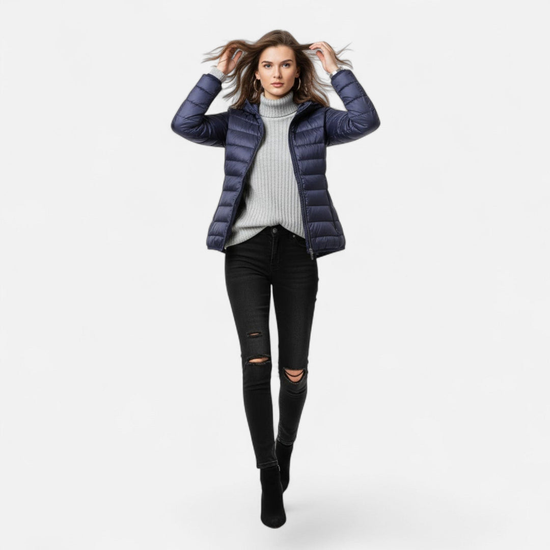Adrienne | Women’s Lightweight Hooded Down Puffer Jacket
