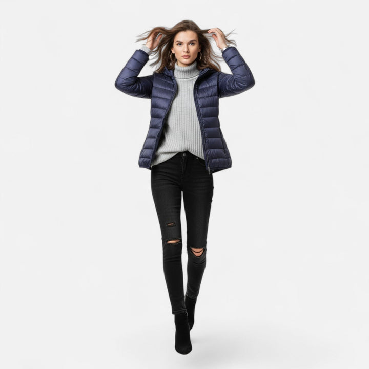 Adrienne | Women’s Lightweight Hooded Down Puffer Jacket