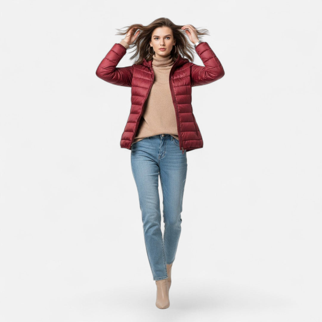 Adrienne | Women’s Lightweight Hooded Down Puffer Jacket