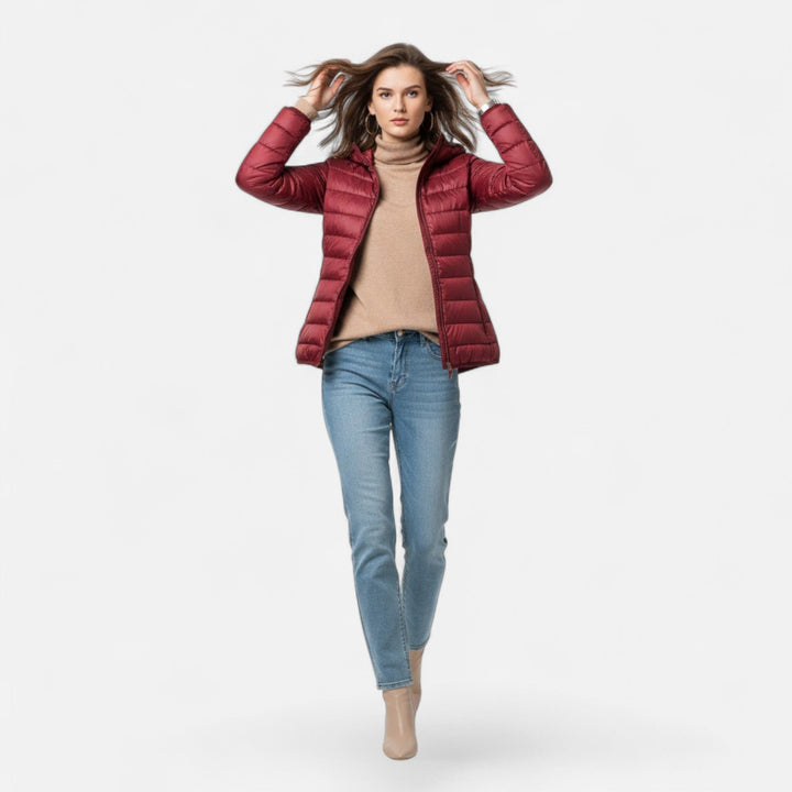 Adrienne | Women’s Lightweight Hooded Down Puffer Jacket