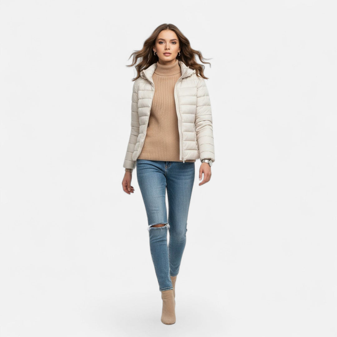 Adrienne | Women’s Lightweight Hooded Down Puffer Jacket