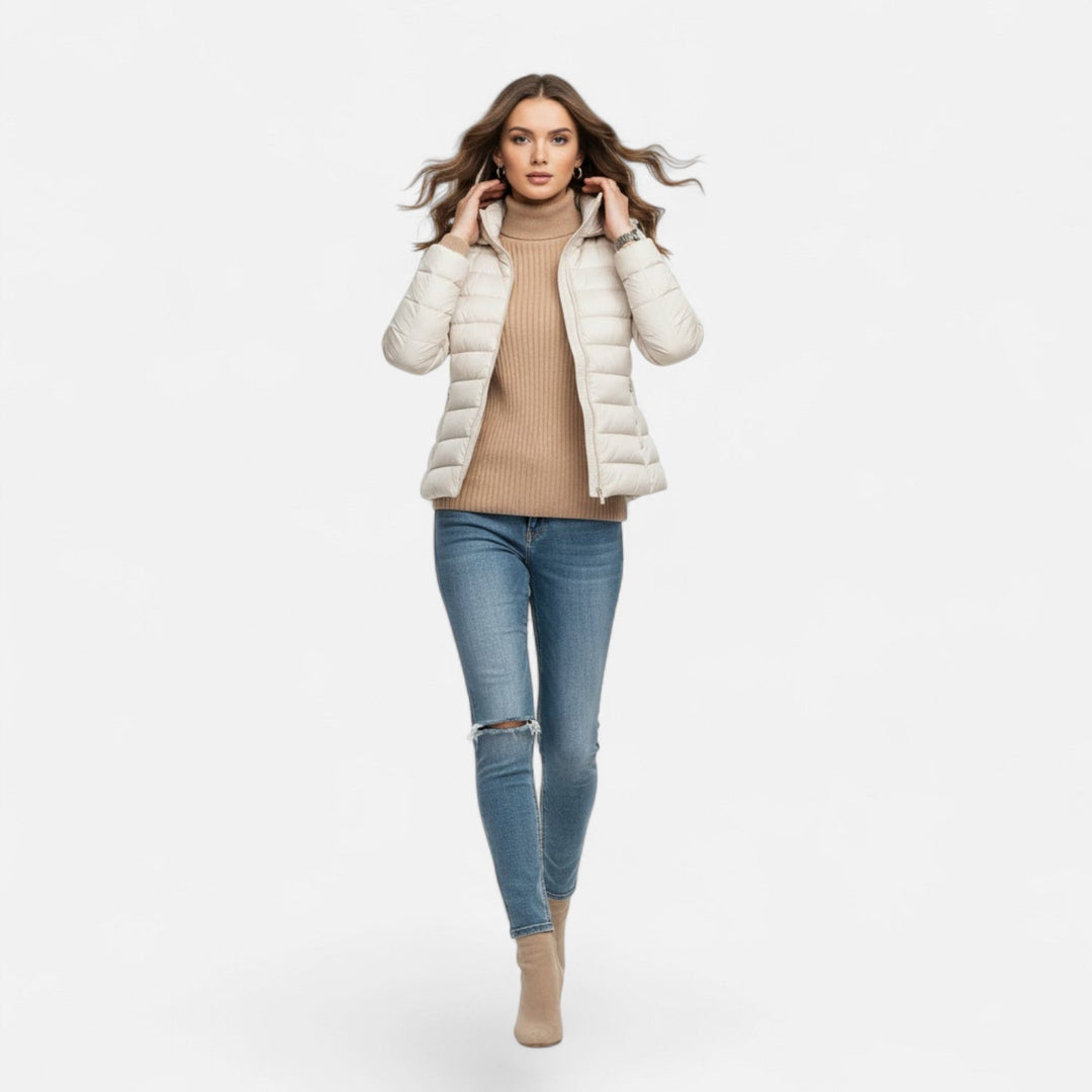Adrienne | Women’s Lightweight Hooded Down Puffer Jacket