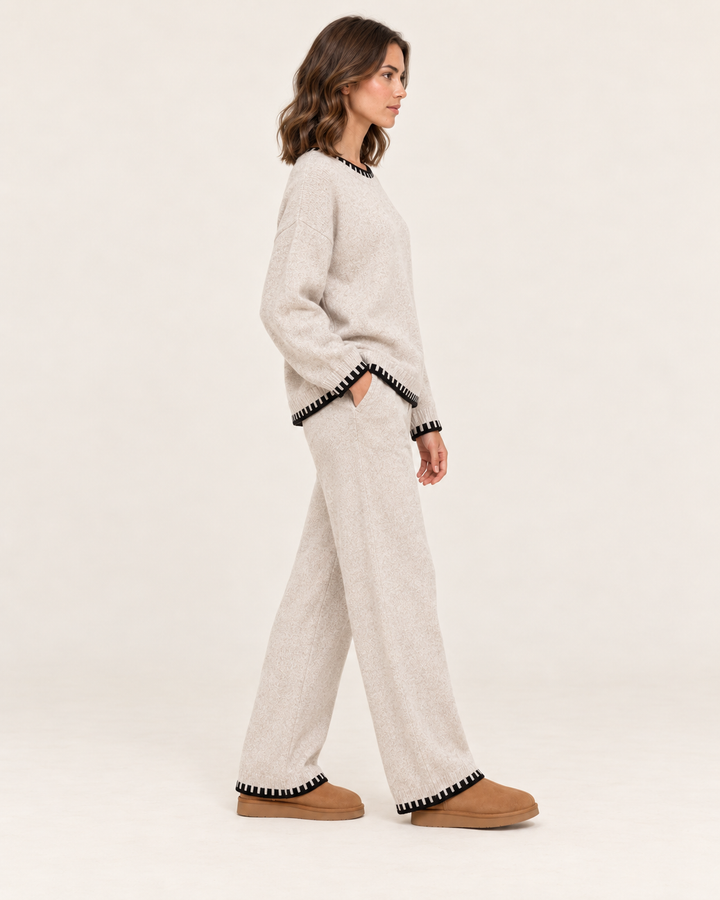 Tatum | Women’s Oversized Crew Neck Sweater Pants Set