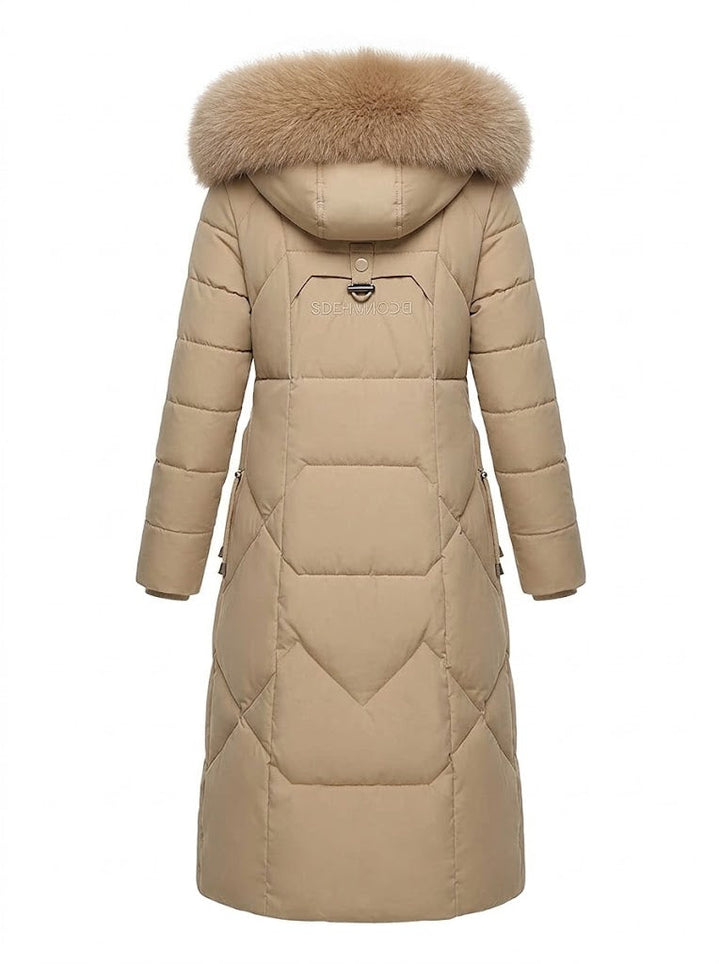 Evangeline | Women’s Faux Fur Hooded Long Puffer Coat