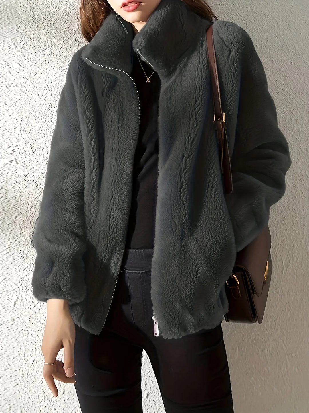 Bettina | Women’s Fuzzy Teddy Fleece Jacket