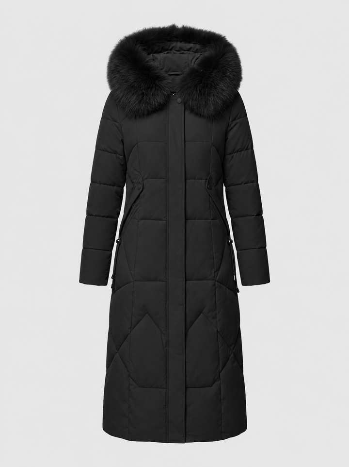 Evangeline | Women’s Faux Fur Hooded Long Puffer Coat