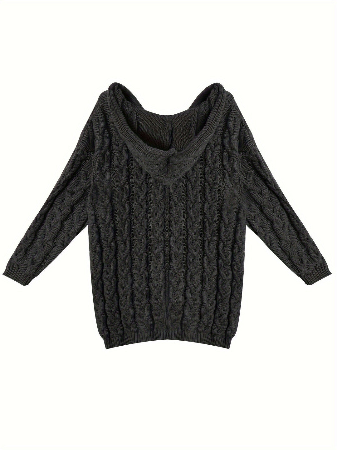 Adalyn | Women's Cable Knit V-Neck Sweater in Mountain Wool