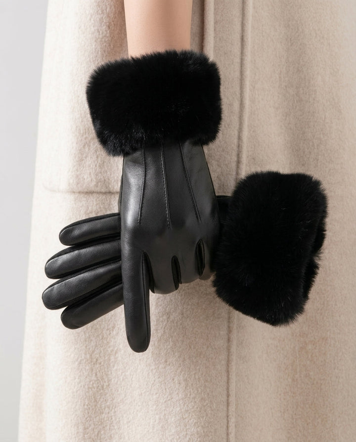 Nora | Women’s Winter Gloves with Fur Cuffs