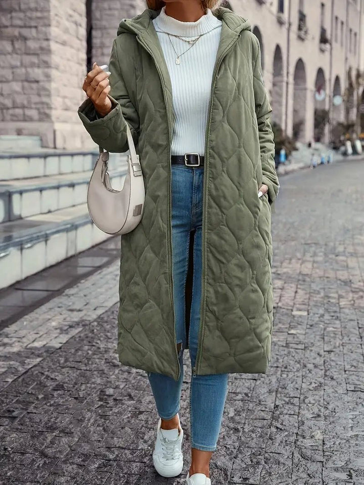 Ottoline | Women’s Long Hooded Quilted Coat