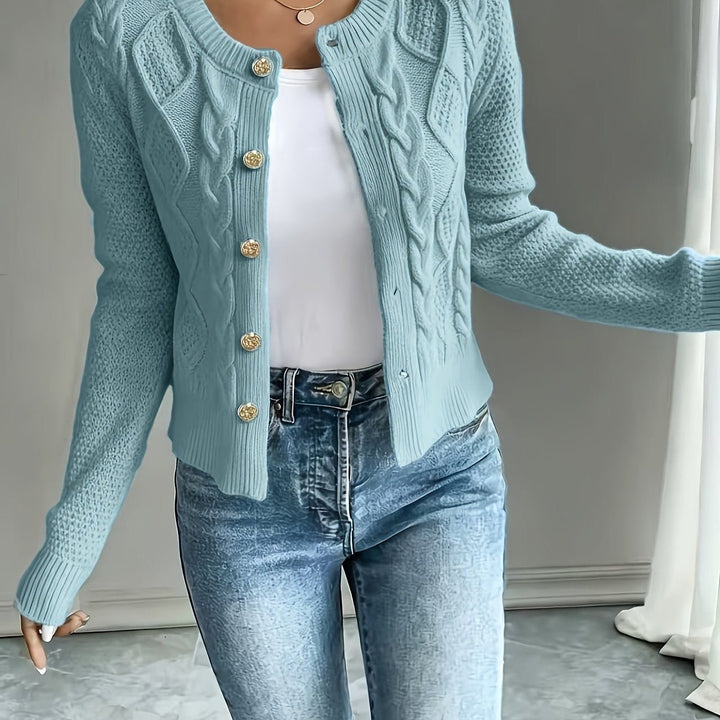 Harmony | Women’s Cropped Cable Knit Cardigan Sweater