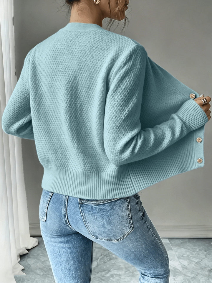 Harmony | Women’s Cropped Cable Knit Cardigan Sweater